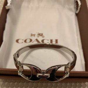 Coach logo silver bracelet